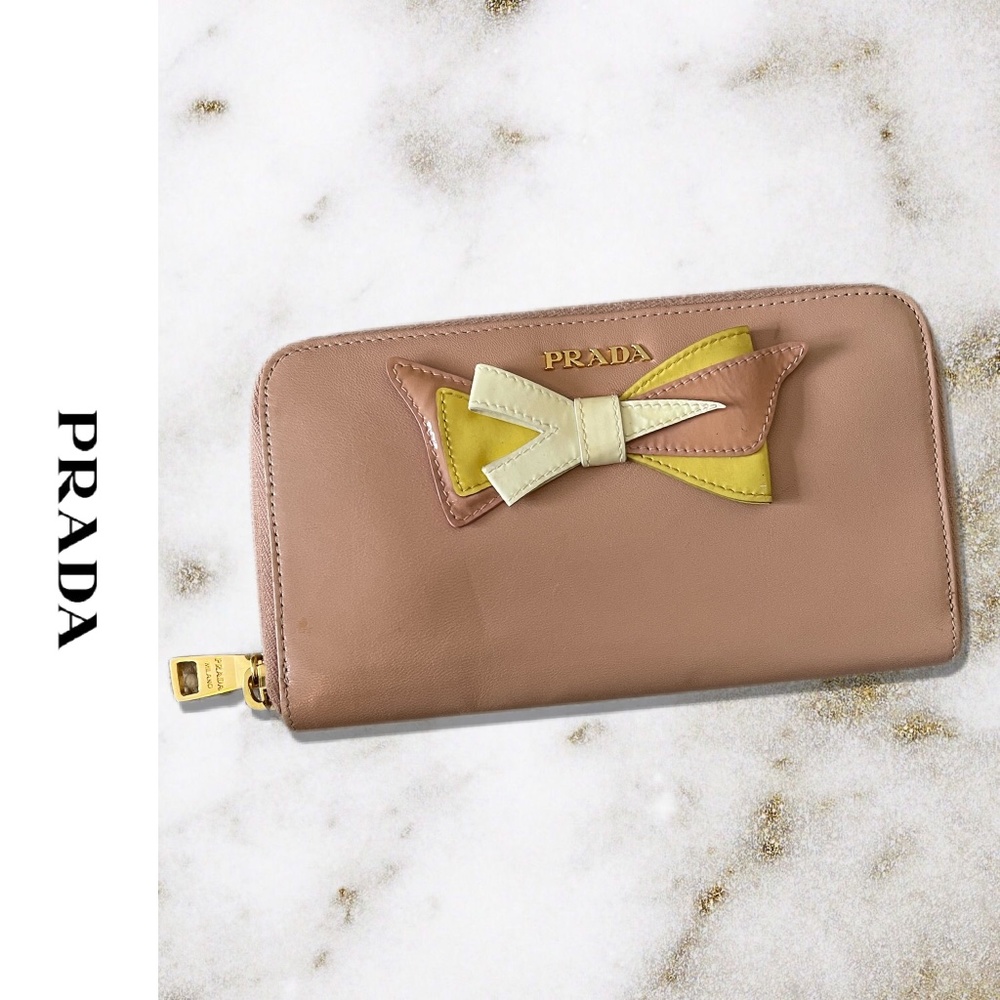 Authentic Prada Milano Bow Wallet Clutch